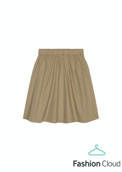MARC O'POLO Skirt, a-shape, elastic waist, knee dusty earth